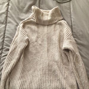 Cowl neck / turtle neck sweater.  Size large